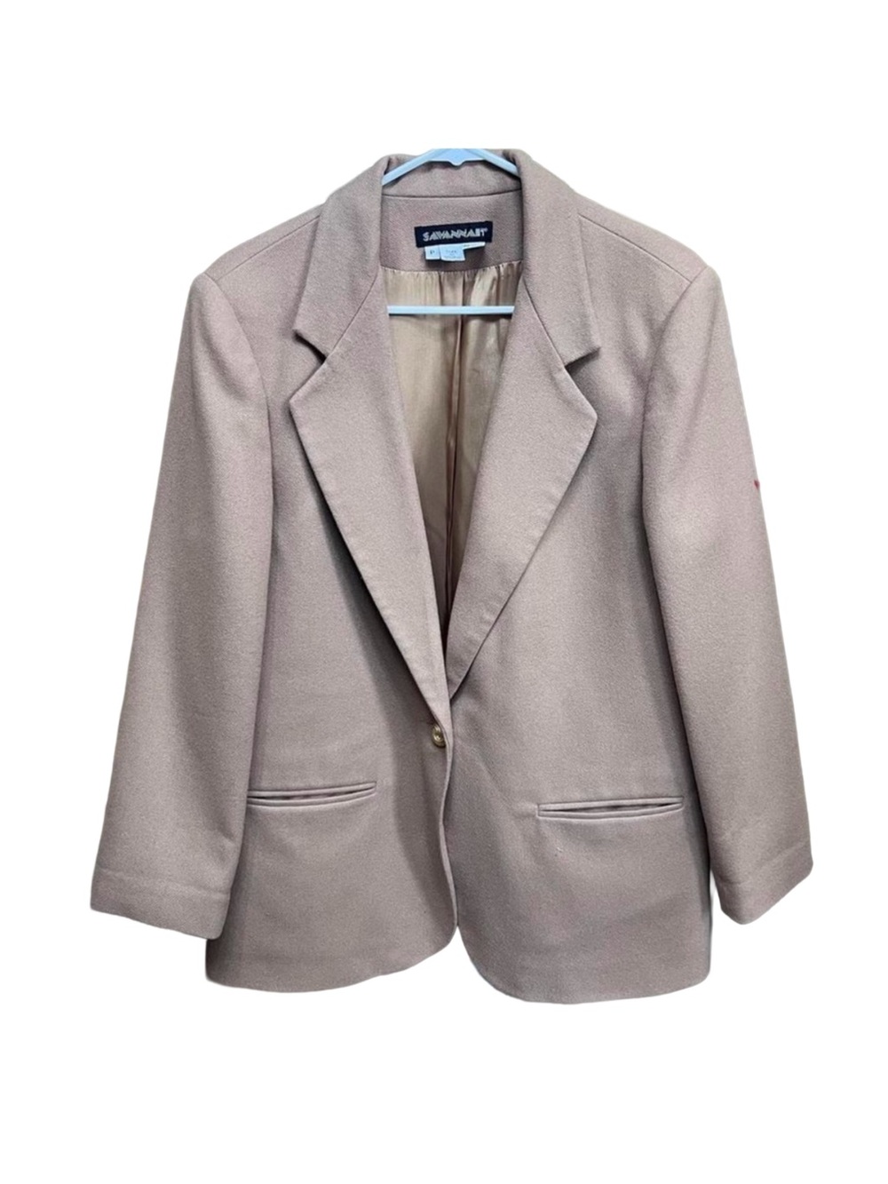 Women’s Savannah Tan Beige Wool Career Blazer Petite‎ 12